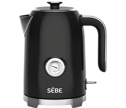 קומקום חשמלי SEBE – נפח 1.7 ליטר – עוצמה 2200W – צבע שחור – KE1030W