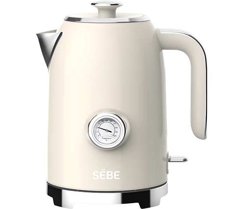 קומקום חשמלי SEBE – נפח 1.7 ליטר – עוצמה 2200W – צבע קרם – KE1030W