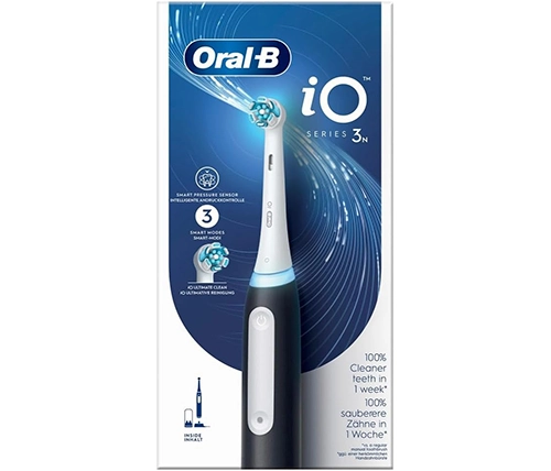 מברשת שיניים חשמלית אורל בי Oral-B iO Series 3 בצבע שחור