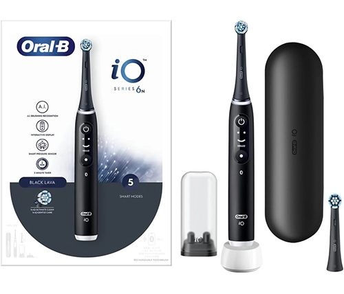 מברשת שיניים חשמלית אורל בי Oral-B iO Series 6 בצבע שחור