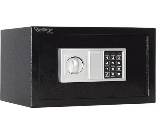 כספת דיגיטלית רוחב 35 ס''מ - נפתחת עם קודן או מפתח - צבע שחור - Ivory Security IVW-25	