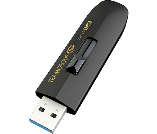 זכרון נייד Team Group C186 USB 3.2 Gen1 – בנפח 128GB – עם מנגנון סליידר