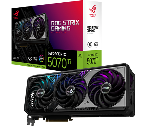 כרטיס מסך ASUS ROG Strix GeForce RTX 5070 Ti 16GB GDDR7 OC Edition