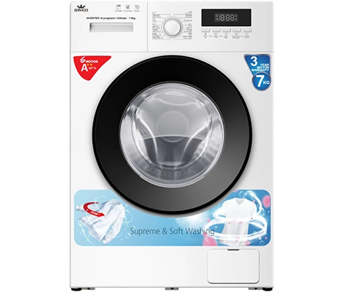 מכונת כביסה 7 קילו פתח קדמי 1000 סל''ד Services ser-7kg – משלוח חינם