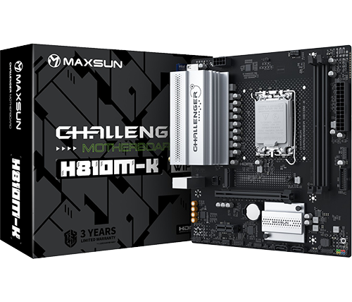 לוח אם MAXSUN Challenger H810M-K WIFI6 1851 mATX