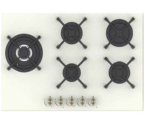כיריים גז 5 להבות 75 סמ זכוכית קרם נורמנדה Normande ND 7542 – משלוח חינם
