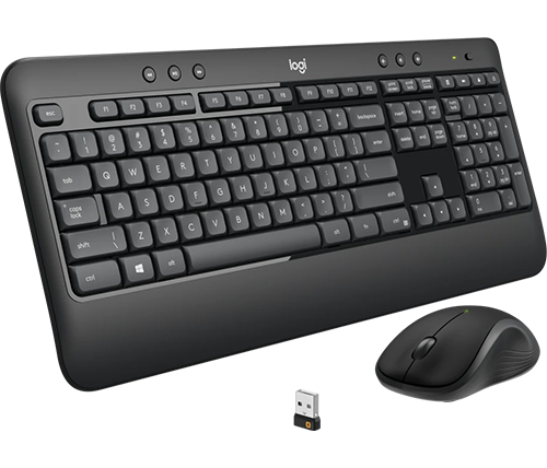 מקלדת ועכבר אלחוטיים לוג'יטק - שילוב מדויק ונוח לעבודה יומיומית - צבע שחור - Logitech MK540 ADVANCED