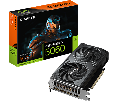 כרטיס מסך Gigabyte GeForce RTX 5060 WINDFORCE MAX OC 8GB GDDR7