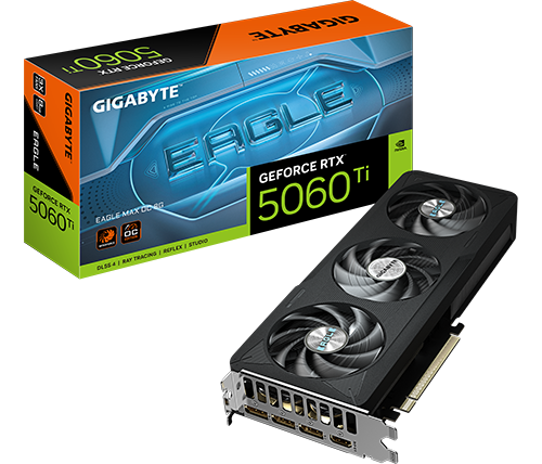 כרטיס מסך Gigabyte GeForce RTX 5060 Ti EAGLE MAX OC 8GB GDDR7