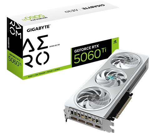 כרטיס מסך Gigabyte GeForce RTX 5060 Ti AERO OC 8GB GDDR7