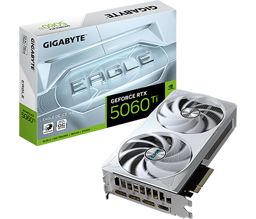 כרטיס מסך Gigabyte GeForce RTX 5060 Ti EAGLE OC ICE 16GB GDDR7