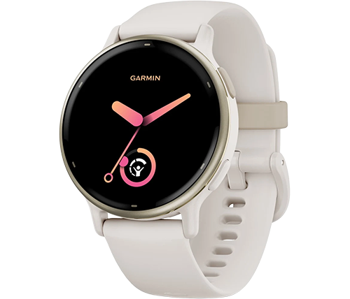 שעון ספורט חכם גרמין GARMIN vívoactive 5 – גודל 42 מ''מ – גוף אלומיניום – רצועת סיליקון – צבע קרם