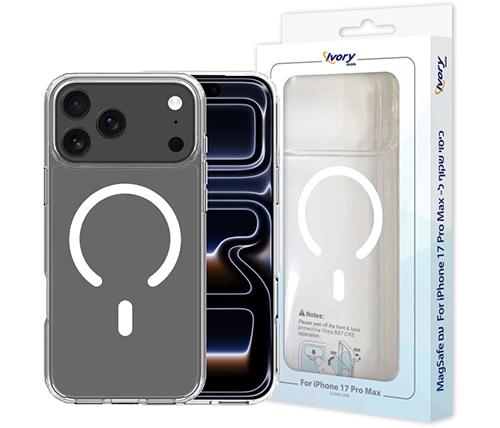 מגן לאייפון 17 פרו מקס MagSafe שקוף Ivory Mobile