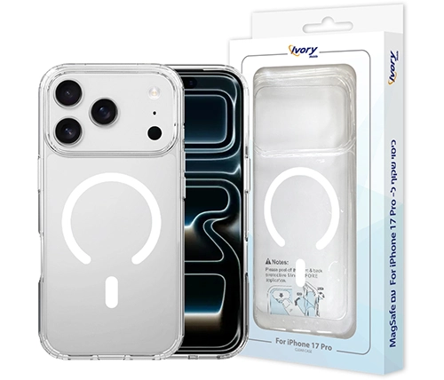 מגן לאייפון 17 פרו MagSafe שקוף Ivory Mobile