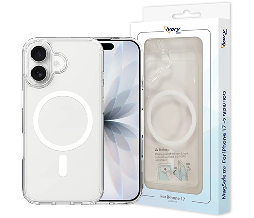 מגן לאייפון 17 MagSafe שקוף Ivory Mobile