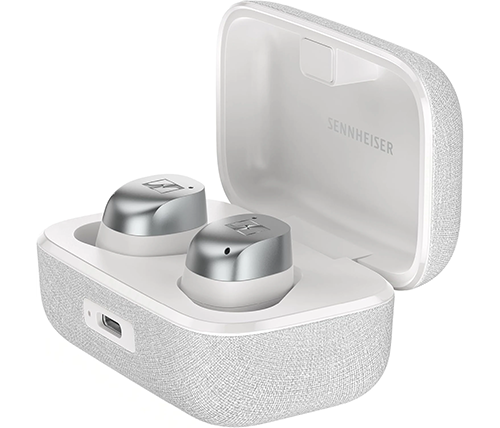 אוזניות סנהייזר בלוטוס אלחוטיות Sennheiser MOMENTUM True Wireless 4 – איכות פרימיום עם ANC - צבע לבן