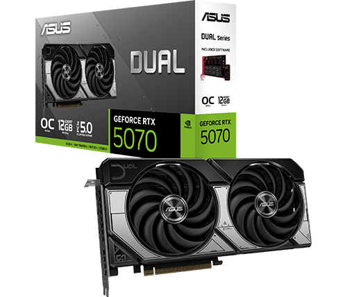 כרטיס מסך ASUS Dual GeForce RTX 5070 12GB GDDR7 OC Edition