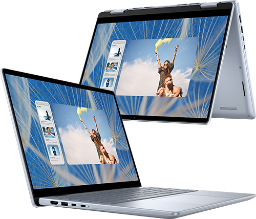 מחשב נייד דל עם מסך מגע 14 אינץ DELL Inspiron 14 2-in-1 – מעבד Intel Core 5 120U – זכרון 16GB – כונן 512GB – מ.גרפי Intel Graphics