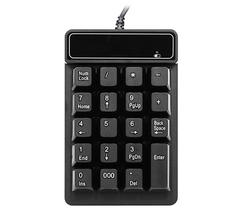 מקלדת מספרים נומרית בצבע שחור, עמידה במים עם חיבור USB מבית Ivory