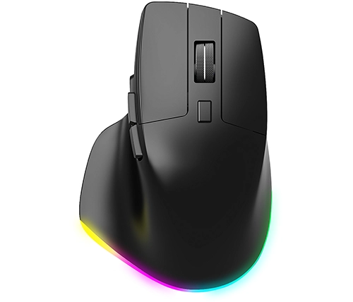 עכבר אלחוטי למחשב נטען בלוטוס ו- USB 2.4Ghz שחור עם תאורת Mizuki G30LD RGB