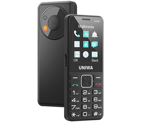 מציאון - טלפון למבוגרים דור 4 עם מקשים כולל לחצן מצוקה בצבע שחור - MIZUKI UNIWA V2000 - מוחדש