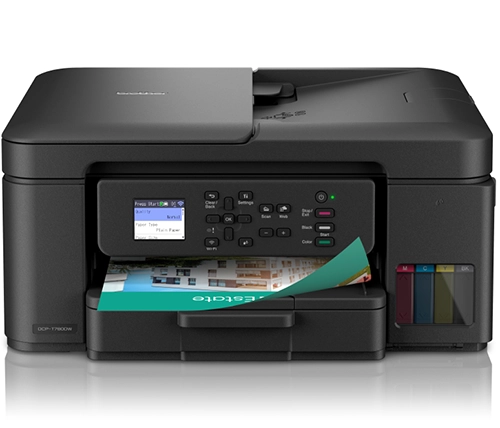 מדפסת Brother משולבת אלחוטית ברדר הזרקת דיו צבעונית רב-תכליתית 3 ב-1 DCP-T780DW