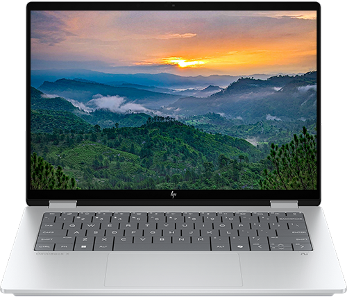 מחשב נייד עם עט ומסך מגע 14 אינץ HP OmniBook X Flip Next Gen AI – מעבד Intel Core Ultra 7 258V – כונן 2TB – זכרון 32GB – מ.גרפי Intel ARC