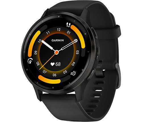 שעון ספורט חכם גרמין GARMIN Venu 3 – גודל 45 מ''מ – רצועת סיליקון – צבע שחור