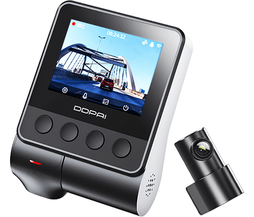 מצלמת דרך לרכב 3K דו‑כיוונית עם Wi‑Fi כולל מצלמה אחורית 3K – DDPAI Z40 Dash Cam