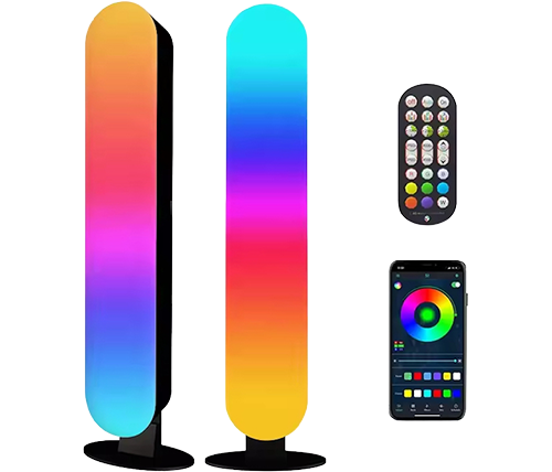 תאורת גיימינג - זוג פסי תאורה MIZUKI LED RGB עם שלט רחוק וסנכרון מוזיקה