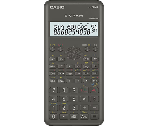 מחשבון מדעי fx-82MS-2 בצבע שחור