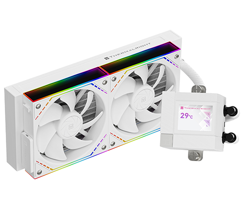 קירור נוזלי למעבד עם מסך THERMALRIGHT Core Matrix 240 Vision ARGB WHITE – גודל 240 מ''מ – צבע לבן