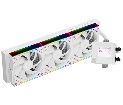 קירור נוזלי למעבד עם מסך THERMALRIGHT Core Matrix 360 Vision ARGB WHITE – גודל 360 מ''מ – צבע לבן