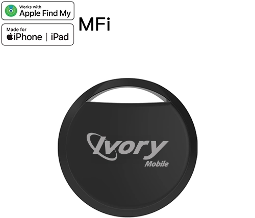 תג איתור חכם ל- iOS למחזיק מפתחות בצבע שחור Ivory