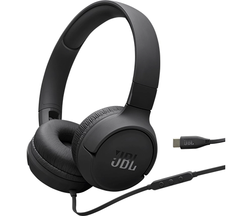 אוזניות JBL קשת חוטיות Tune 520C USB-C בצבע שחור
