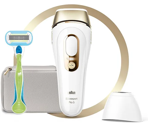 מכשיר להסרת שיער בטכנולוגיית IPL בראון Braun Silk expert Pro 5 PL5152