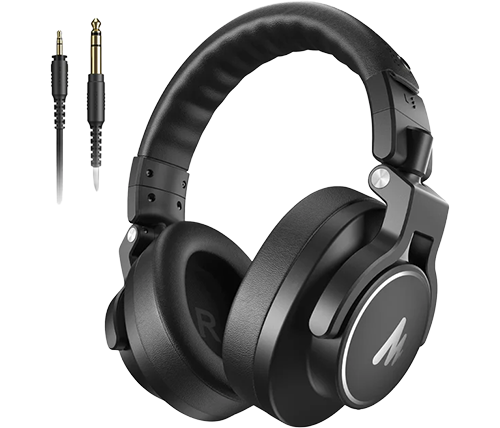 אוזניות גיימינג חוטיות עם חיבור PL 3.5mm  בצבע שחור MAONO MH700