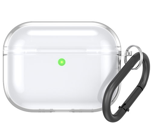 כיסוי  לאיירפודס פרו 3 מוקשח – מנגנון נעילה, סטנד מובנה, תומך טעינה אלחוטית MagSafe – מותג Ivory Mobile בצבע שקוף