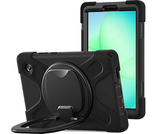 כיסוי קשיח לטאבלט סמסונג 11 אינץ' Samsung Galaxy Tab A11 Plus  – כולל מגן מסך, רצועת כתף ורצועה לעט – צבע שחור