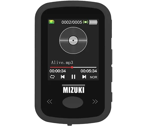 נגן MP3 בנפח 32GB כולל הקלטה ותפריט עברית בצבע שחור Mizuki MIZ-S65BT