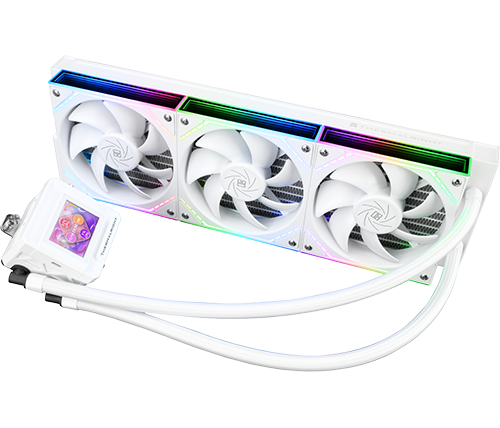 קירור נוזלי למעבד עם מסך THERMALRIGHT Frozen Warframe 360 SE ARGB WHITE V2 – גודל 360 מ''מ – צבע לבן