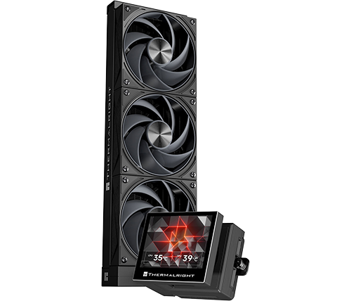 קירור נוזלי למעבד עם מסך THERMALRIGHT Stream Vision 360 BLACK – גודל 360 מ''מ – צבע שחור
