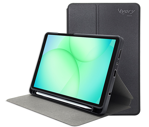 כיסוי ספר לטאבלט סמסונג 8.7 אינץ' Samsung Galaxy Tab A11 / A9– כולל מיקום לעט – צבע שחור