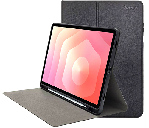 כיסוי ספר לטאבלט סמסונג 11 אינץ' Samsung Galaxy Tab S11 – כולל מיקום לעט – צבע שחור