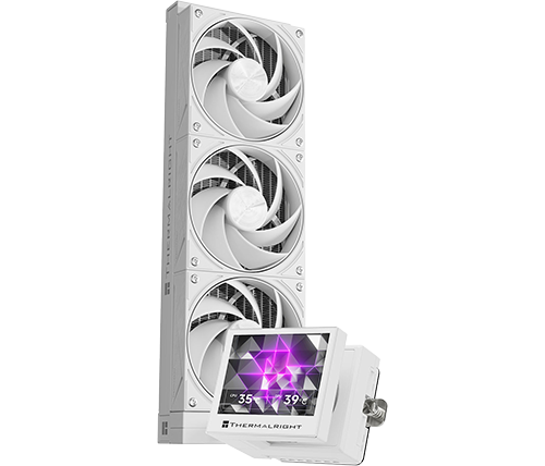 קירור נוזלי למעבד עם מסך THERMALRIGHT Stream Vision 360 WHITE – גודל 360 מ''מ – צבע לבן