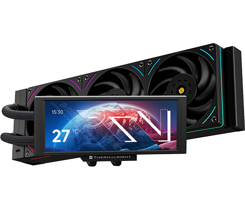 קירור נוזלי למעבד עם מסך THERMALRIGHT Trofeo Vision 360 ARGB BLACK – גודל 360 מ''מ – צבע שחור