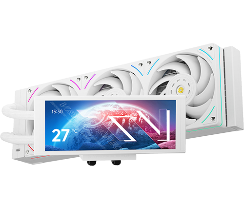 קירור נוזלי למעבד עם מסך THERMALRIGHT Trofeo Vision 360 ARGB WHITE – גודל 360 מ''מ – צבע לבן