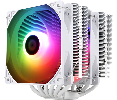 מאוורר למעבד THERMALRIGHT Peerless Assassin 120 SE WHITE ARGB הכולל 2 מאווררים - צבע לבן