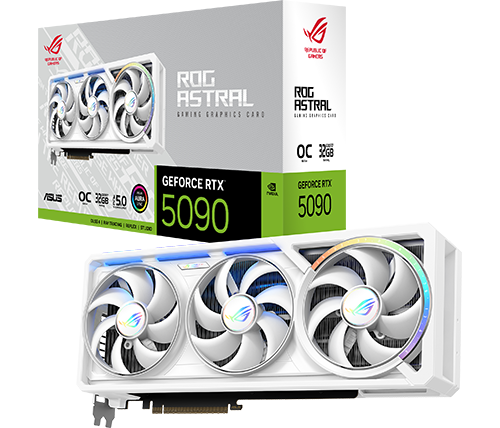 כרטיס מסך ASUS ROG Astral GeForce RTX 5090 32GB GDDR7 WHITE OC Edition – צבע לבן