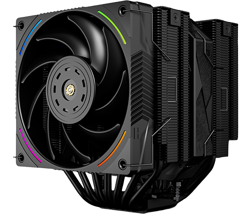 מאוורר למעבד THERMALRIGHT Royal Pretor 130 Ultra BLACK ARGB הכולל 2 מאווררים - צבע שחור